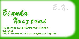 bianka nosztrai business card